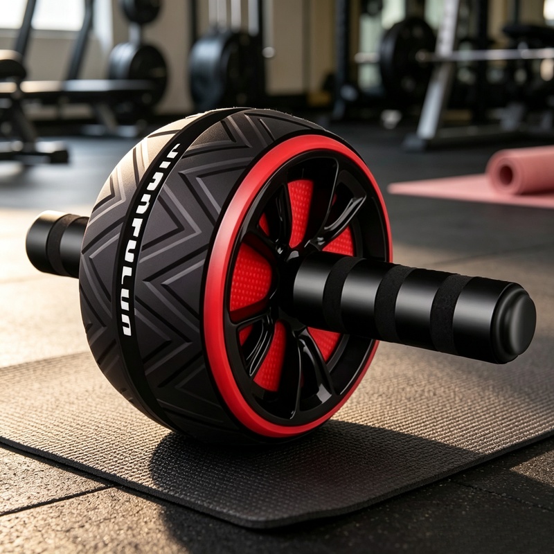 Sports Equipment Nearby - عجلة تمارين البطن غير القابلة للانزلاق،