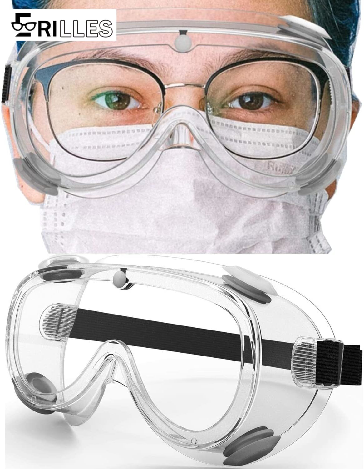 Swimming Goggles Anti Fog - نظارات أمان للرياضات المائية، مضادة للضباب
