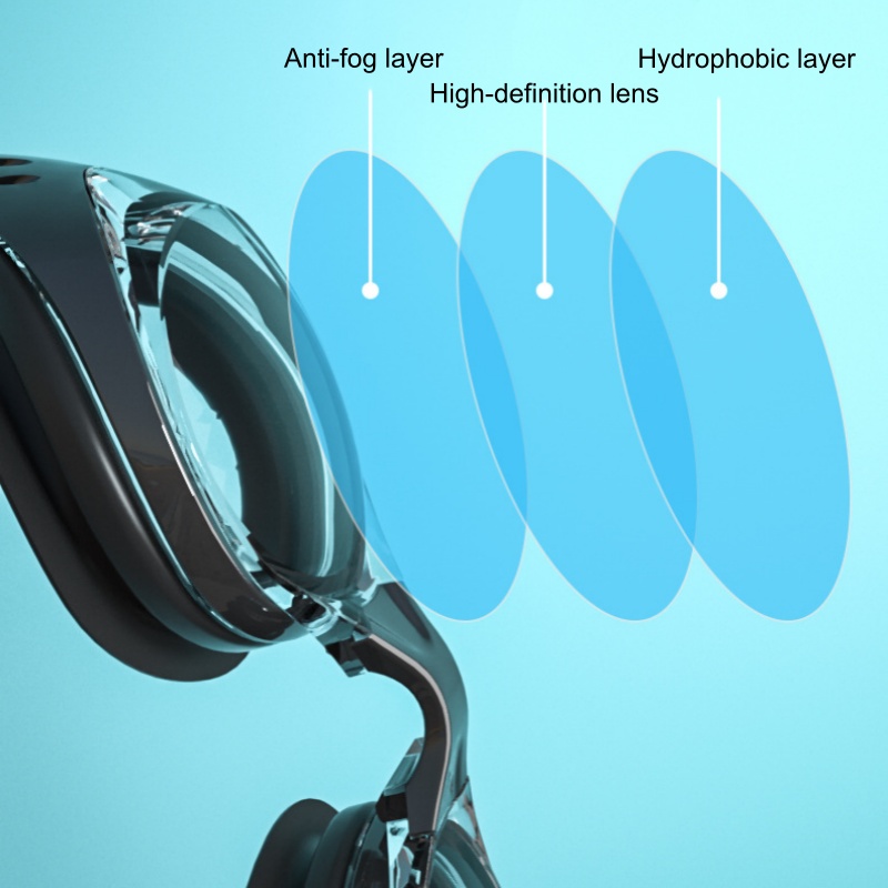نظارات سباحة رياضية لتصحيح قصر - مراجعة Swimming Goggles Anti Fog وسعره