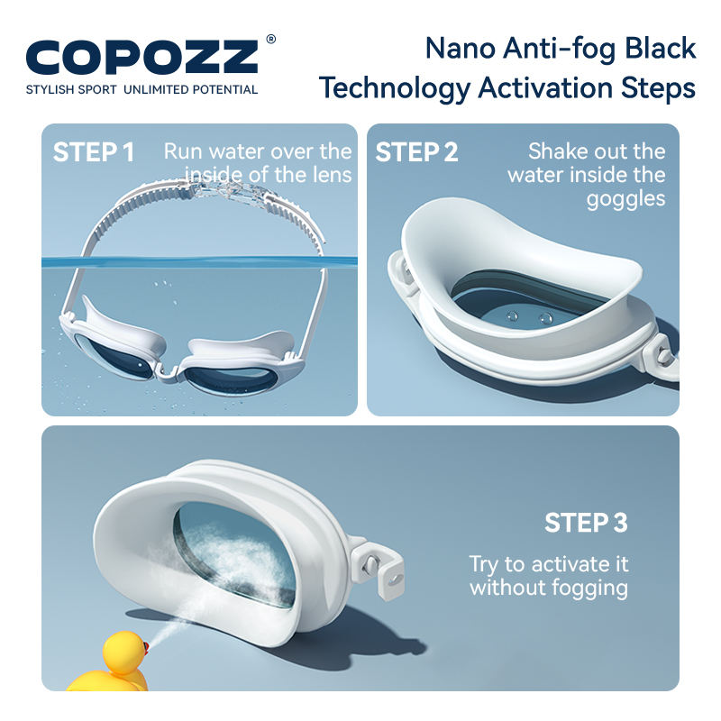 COPOZZ قصر النظر نظارات السباح - مراجعة Swimming Goggles Anti Fog وسعره