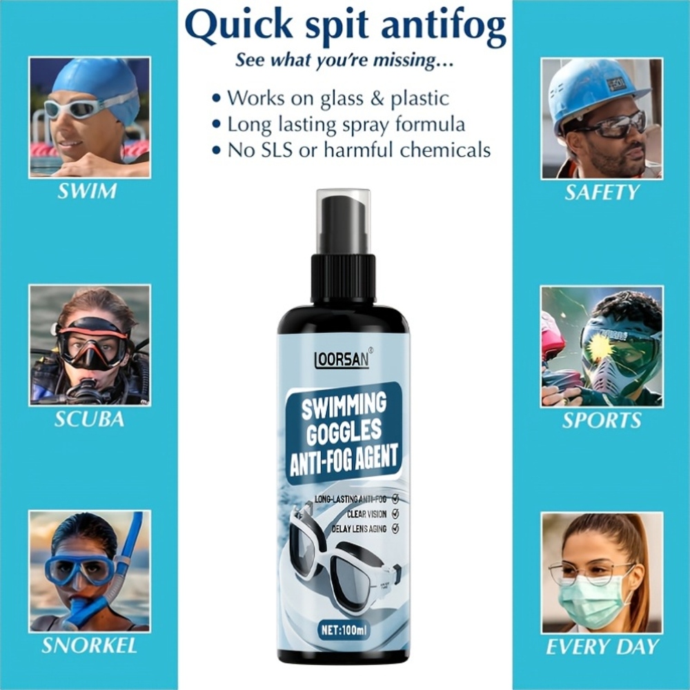 بخاخ لورسان 100 مل مضاد للضباب - مراجعة Swimming Goggles Anti Fog وسعره